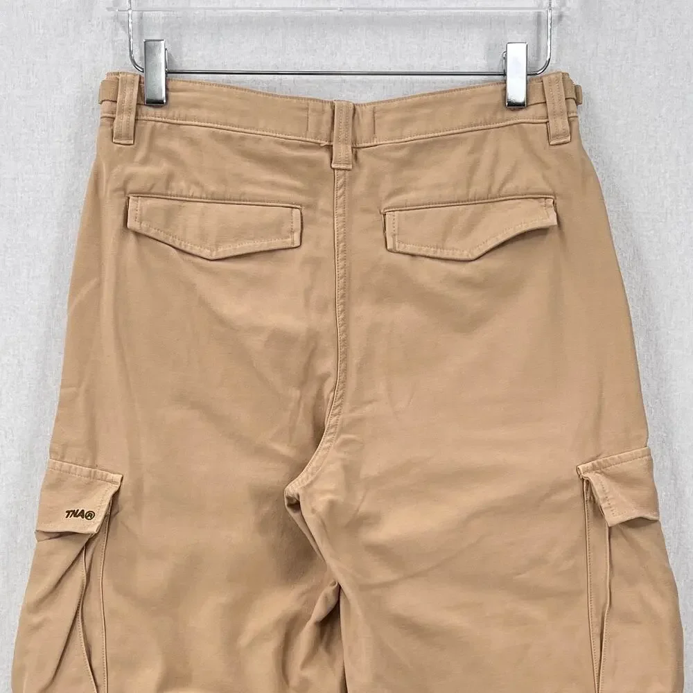 ARITZIA TNA Supply Cargo Pants Womens 6 Tan High Rise Wide Straight Leg Casual - Picture 8 of 16